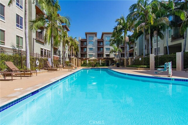 view of pool with a patio