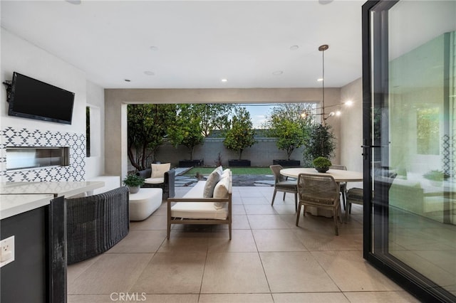 view of patio featuring outdoor lounge area