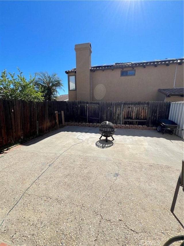 view of patio with a fenced backyard