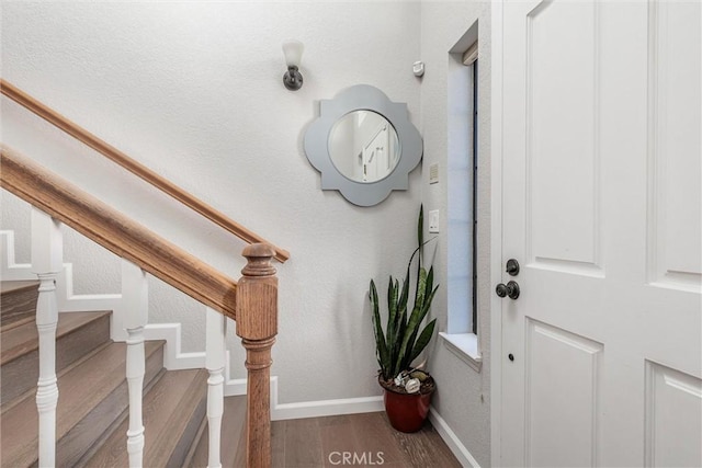 foyer featuring wood-type flooring