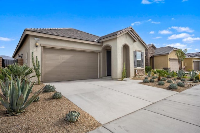 view of front of home featuring a garage