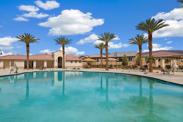 view of pool with a patio