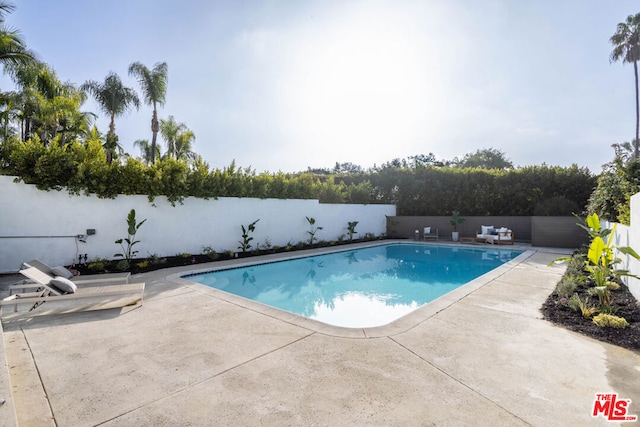 view of pool with a patio