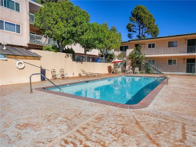 view of pool with a patio