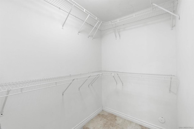 view of walk in closet