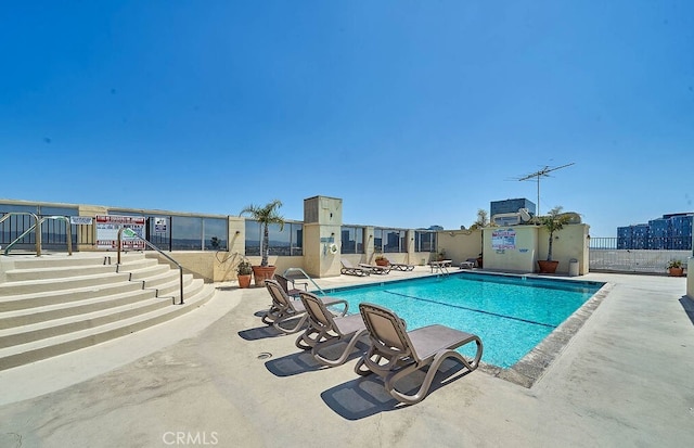 view of pool with a patio