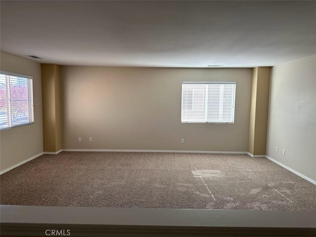 view of carpeted empty room