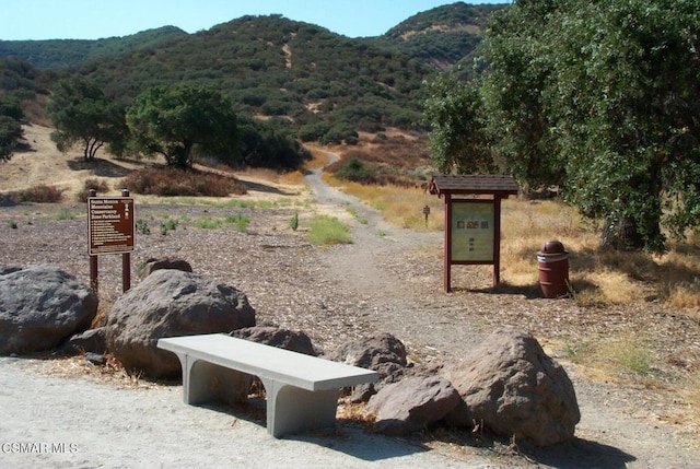 view of property's community with a mountain view