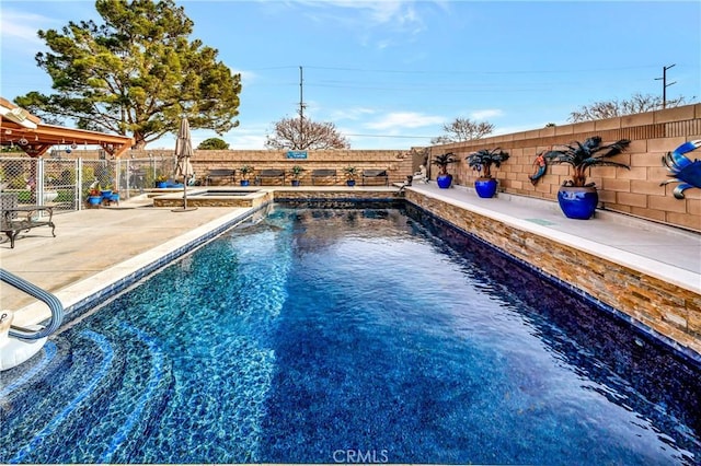 view of pool featuring a patio area