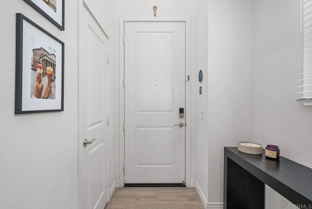 entryway featuring light hardwood / wood-style flooring