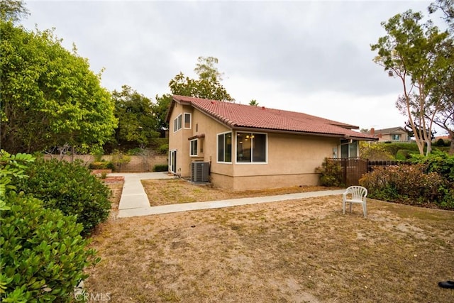 view of property exterior with cooling unit