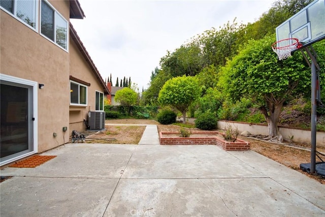 view of patio / terrace featuring central AC unit