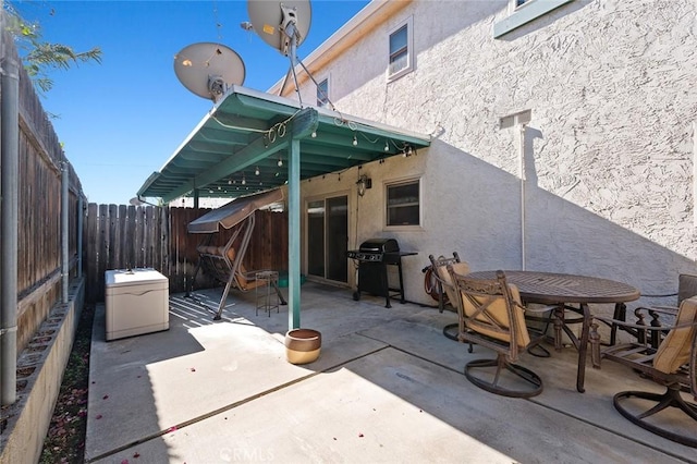 view of patio featuring grilling area