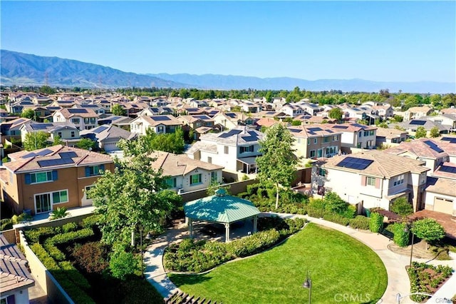 aerial view featuring a mountain view