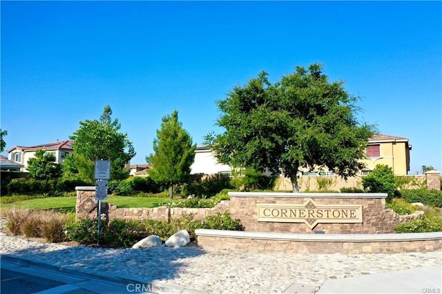 view of community sign