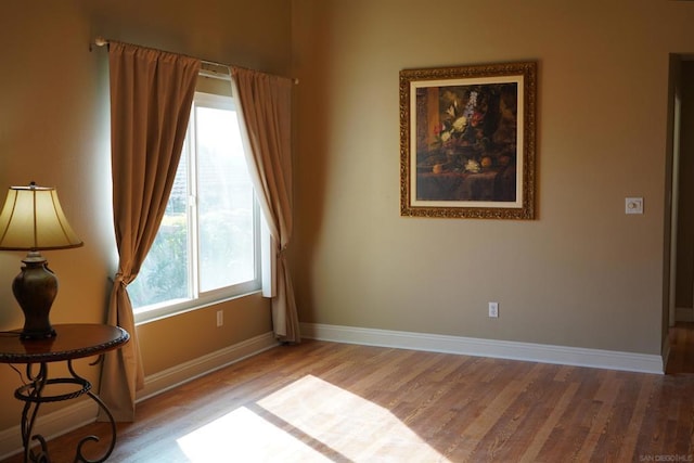 empty room featuring light hardwood / wood-style flooring