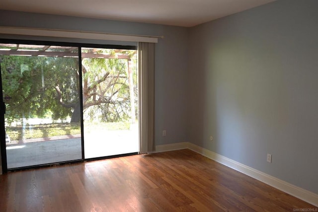 empty room featuring hardwood / wood-style flooring