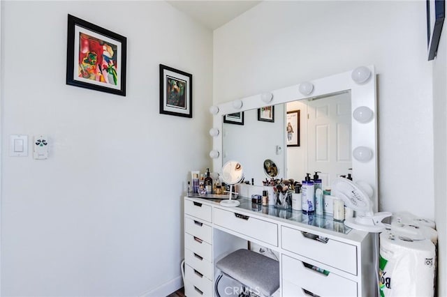 interior space with white cabinets