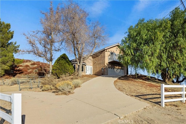 view of front of home featuring a garage