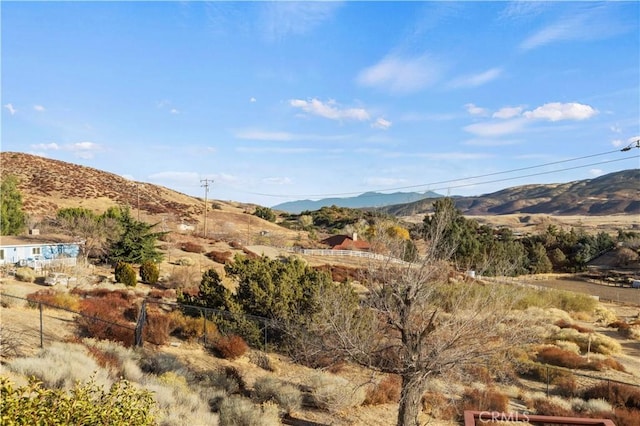 property view of mountains with a rural view