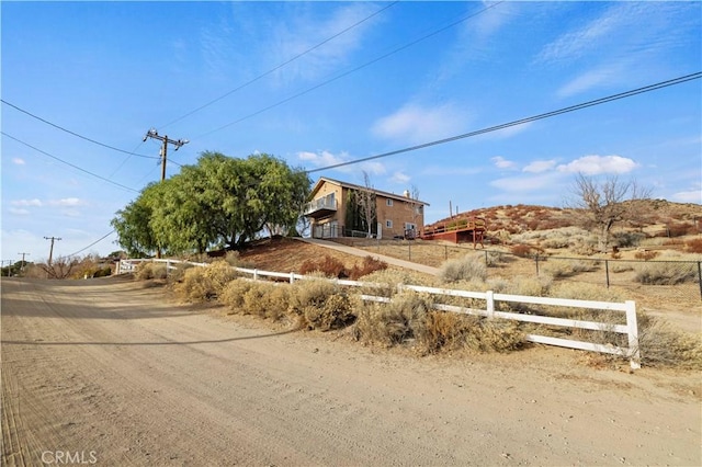 view of front of property with fence