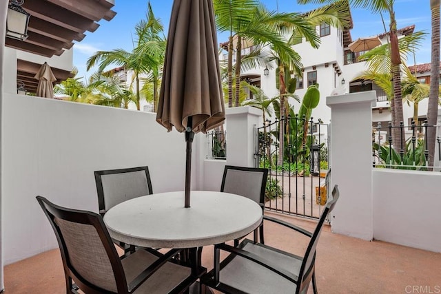 balcony featuring a patio