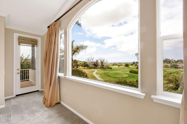 unfurnished sunroom with a healthy amount of sunlight