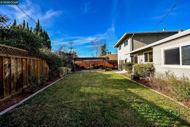 view of yard with a patio