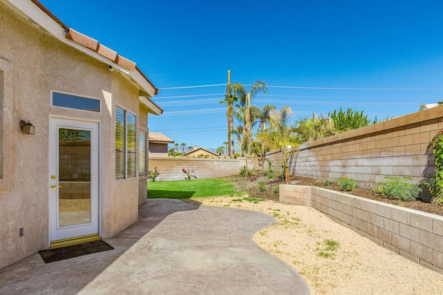 view of yard featuring a patio