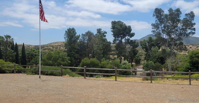 view of property's community featuring a mountain view and a rural view