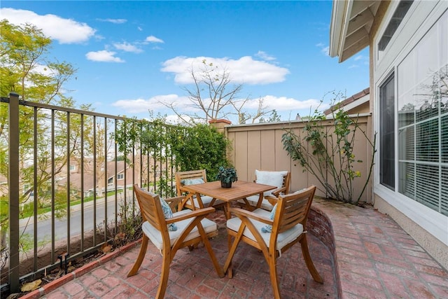 balcony featuring a patio