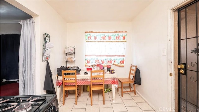 game room with light tile patterned floors