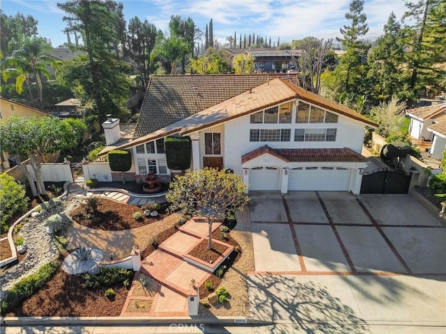 view of front of home featuring a garage