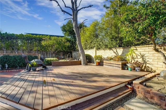 view of wooden terrace