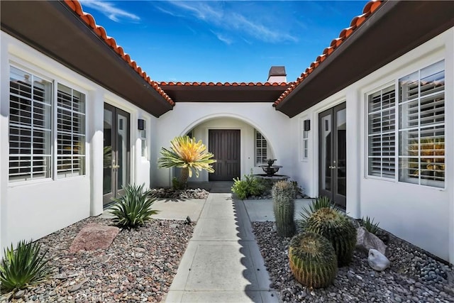 view of patio with french doors