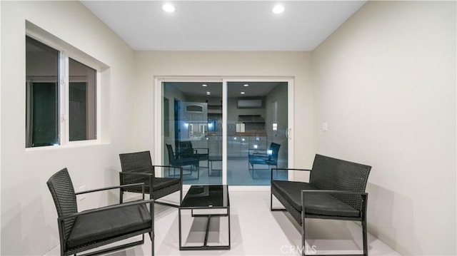 balcony featuring an outdoor living space