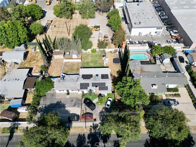 7716 Owensmouth Ave, Canoga Park, CA 91304 - aerial view of property and surrounding area with a pool