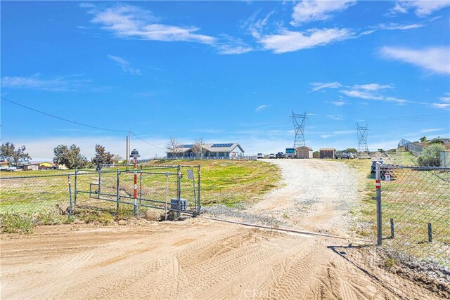 view of street featuring a rural view