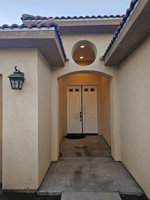 view of doorway to property