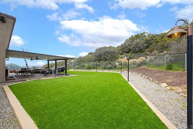 view of yard featuring a patio