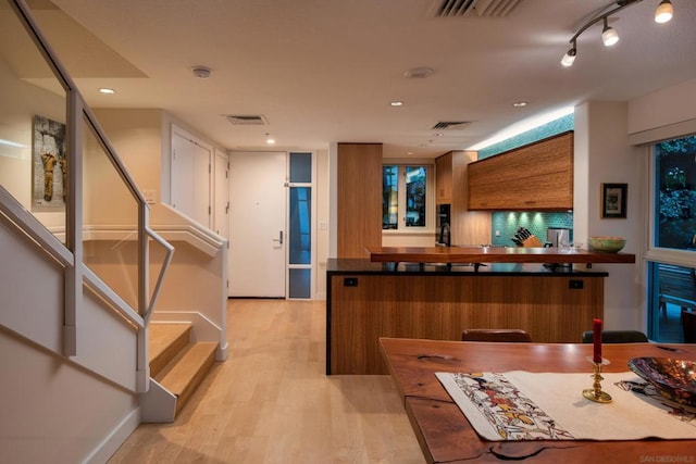 interior space featuring light hardwood / wood-style flooring