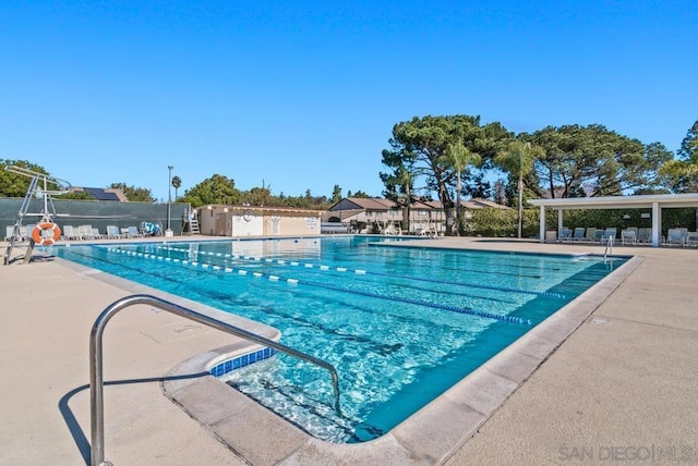 view of pool with a patio area