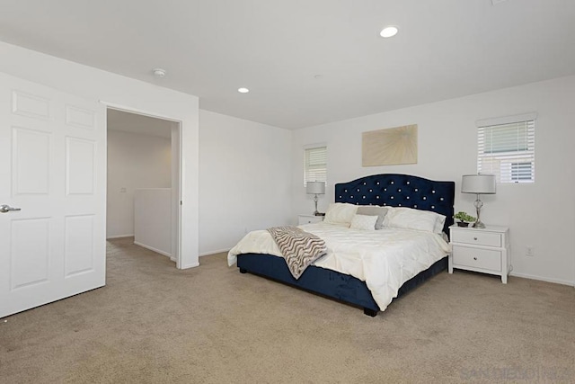 view of carpeted bedroom