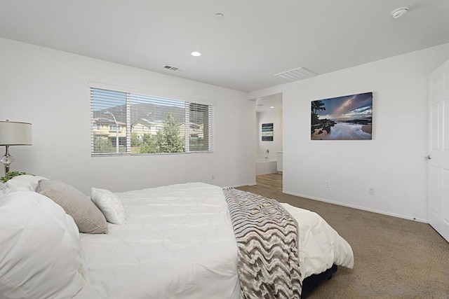 view of carpeted bedroom