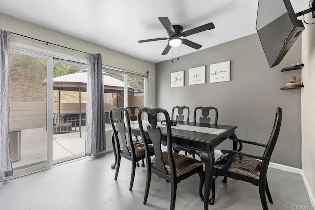 8115 Cacus, Spring Valley, CA 91977 - dining area featuring a ceiling fan and baseboards