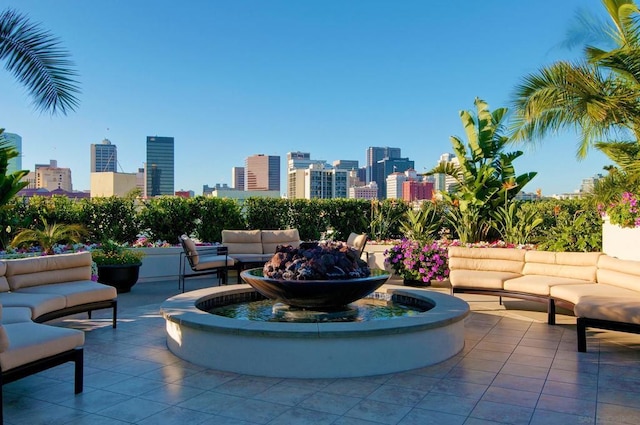 view of patio with outdoor lounge area