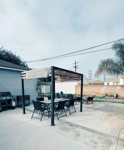 view of patio with area for grilling