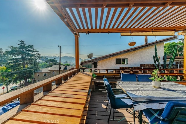 view of wooden terrace