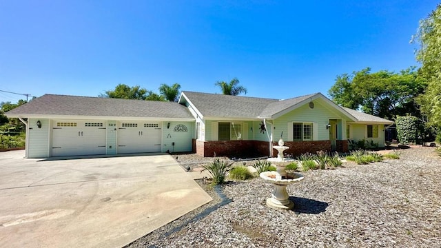 ranch-style home with a garage