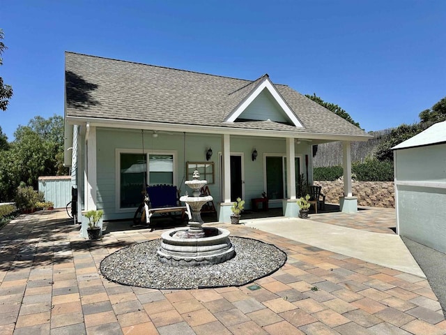 view of patio with a porch